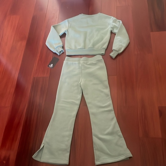New Converse Kids Mint Green Sweatshirt & Pants 2 piece Set - Picture 5 of 16
